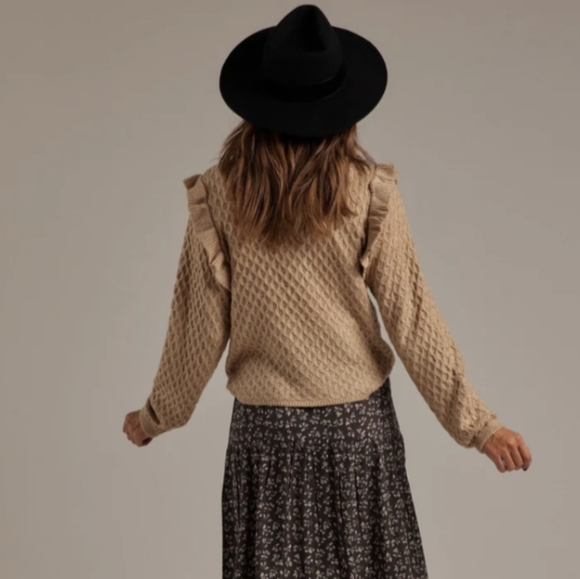 Rylee + Cru Women's La Reina Sweater in Putty XL - Picture 2 of 9